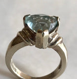 Aquamarine Trilliant Ring