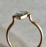 Aquamarine Pear Ring