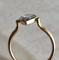 Aquamarine Pear Ring
