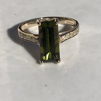 Tourmaline And Diamond Ring